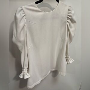 Rachel Parcell- White Puff Sleeve Blouse.